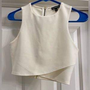 Express crop top with zipper and cut out details, size XS